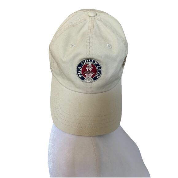 PGA Golf Club Hat New STAFF Cap Gold Club Khaki Beige Baseball 100% Cotton Hat - Picture 8 of 8